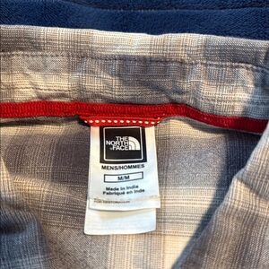 The North Face Gray and Red Casual Button Down Shirt